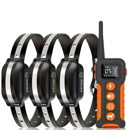 Ultimate 3-Dog Training Collars with Remote - 3300ft Range, Beep/Shock/Vibration Modes, Waterproof & Adjustable for 5-120lbs Dogs!