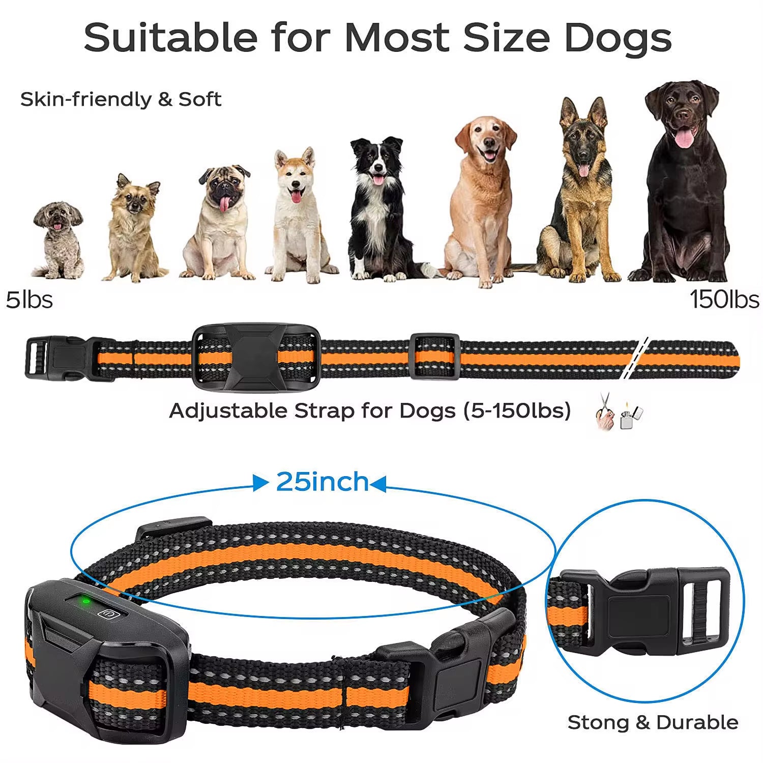 Long‑Range 3300Ft Dog Training Collar – Waterproof Remote, Shock & Vibration  