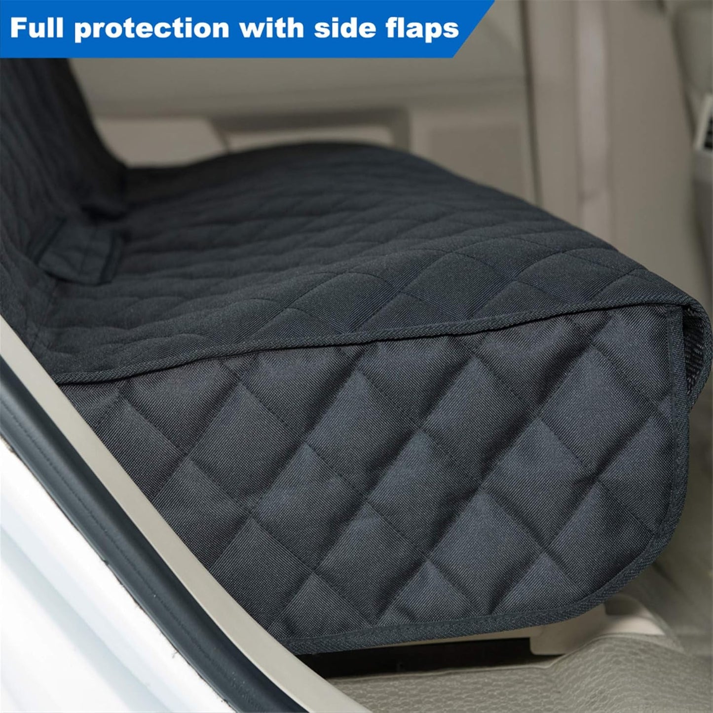 Waterproof Dog Car Seat Cover 🚗🐾 Nonslip Back Seat Protector w/ Side Flaps – Universal
