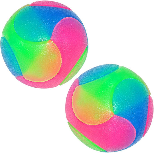 Interactive LED Dog Balls - Glow in the Dark Flashing Pet Toys for Dogs and Cats (2 Pack)