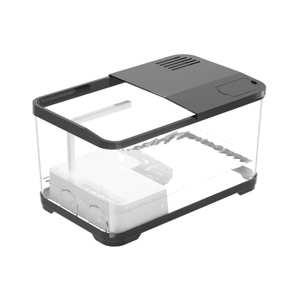 Eco-Friendly Turtle Tank with Sun Deck - Complete Aquatic & Terrestrial Habitat Combo for Home Use