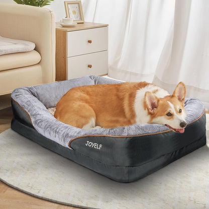 JOYELF Orthopedic Dog Bed 🐾💤 Memory Foam Sofa w/ Bolsters & Washable Cover