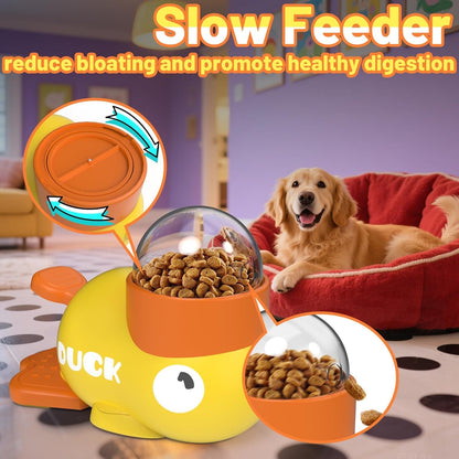 🦆🐾 Interactive Duck‑Shaped Treat Dispenser & Slow Feeder — Puzzle Toy for Dogs & Cats