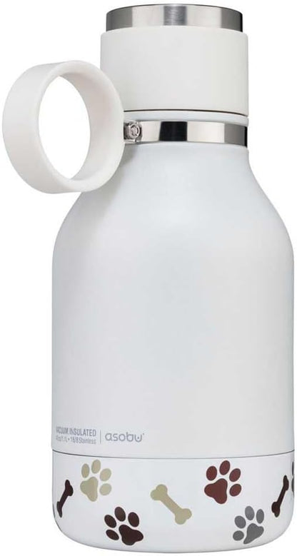 Dog Buddy Bottle 🐾✨ Stainless Steel Insulated Water Bottle with Detachable Dog Bowl & Treat Storage