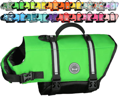 🐶🌊 Rip‑Stop Dog Life Vest — Medium, Blue | Buoyant, Safe & Swim‑Ready with Handle
