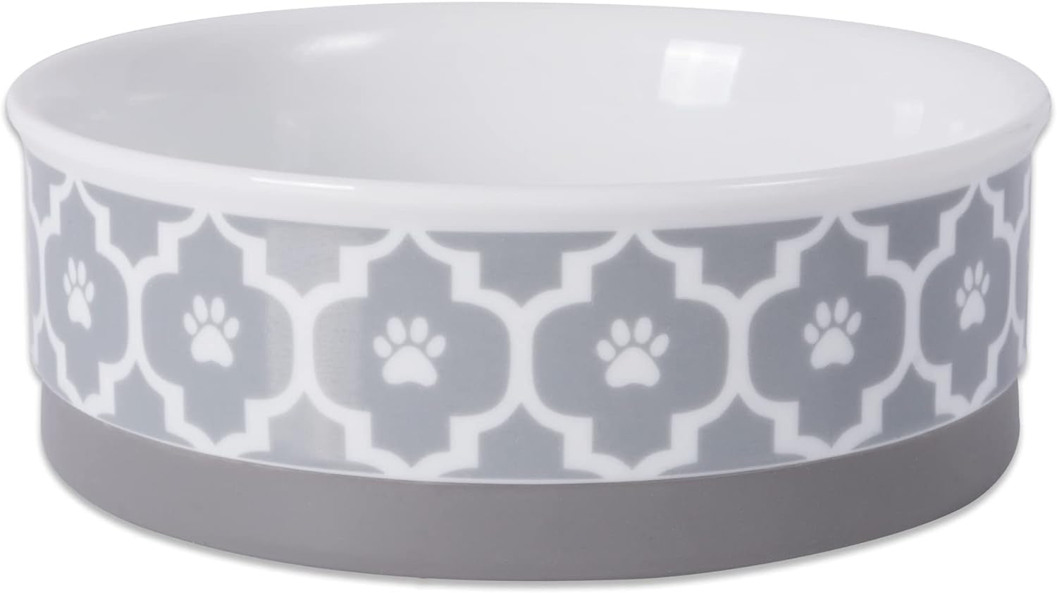 Ceramic Non‑Skid Pet Bowls 🍽️🐾 Set of 2 Lattice Design for Cats & Dogs – 4.25"