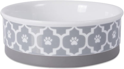 Ceramic Non‑Skid Pet Bowls 🍽️🐾 Set of 2 Lattice Design for Cats & Dogs – 4.25"