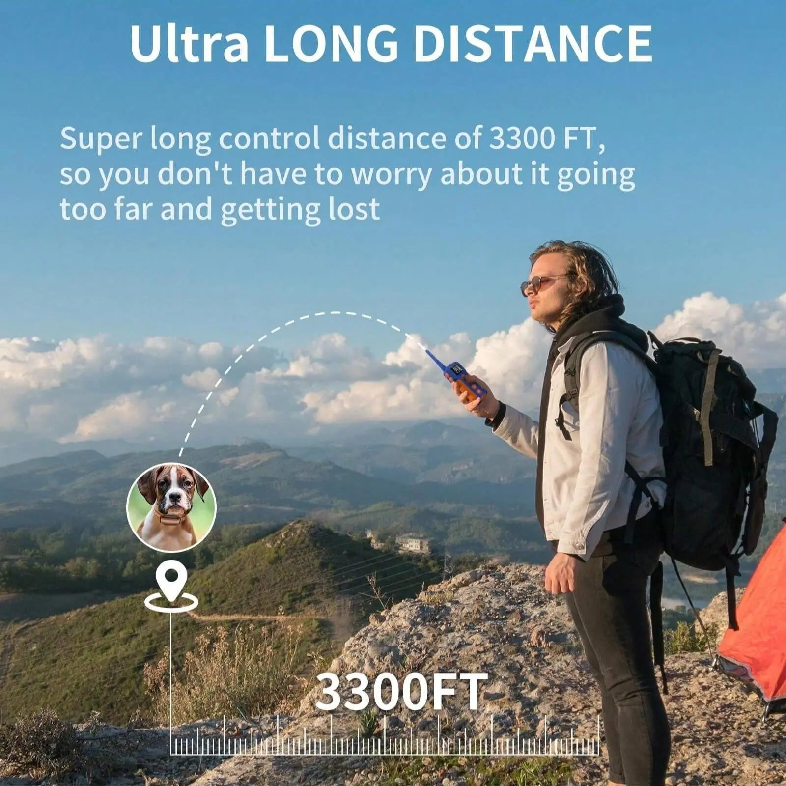 Ultimate 3-Dog Training Collars with Remote - 3300ft Range, Beep/Shock/Vibration Modes, Waterproof & Adjustable for 5-120lbs Dogs!