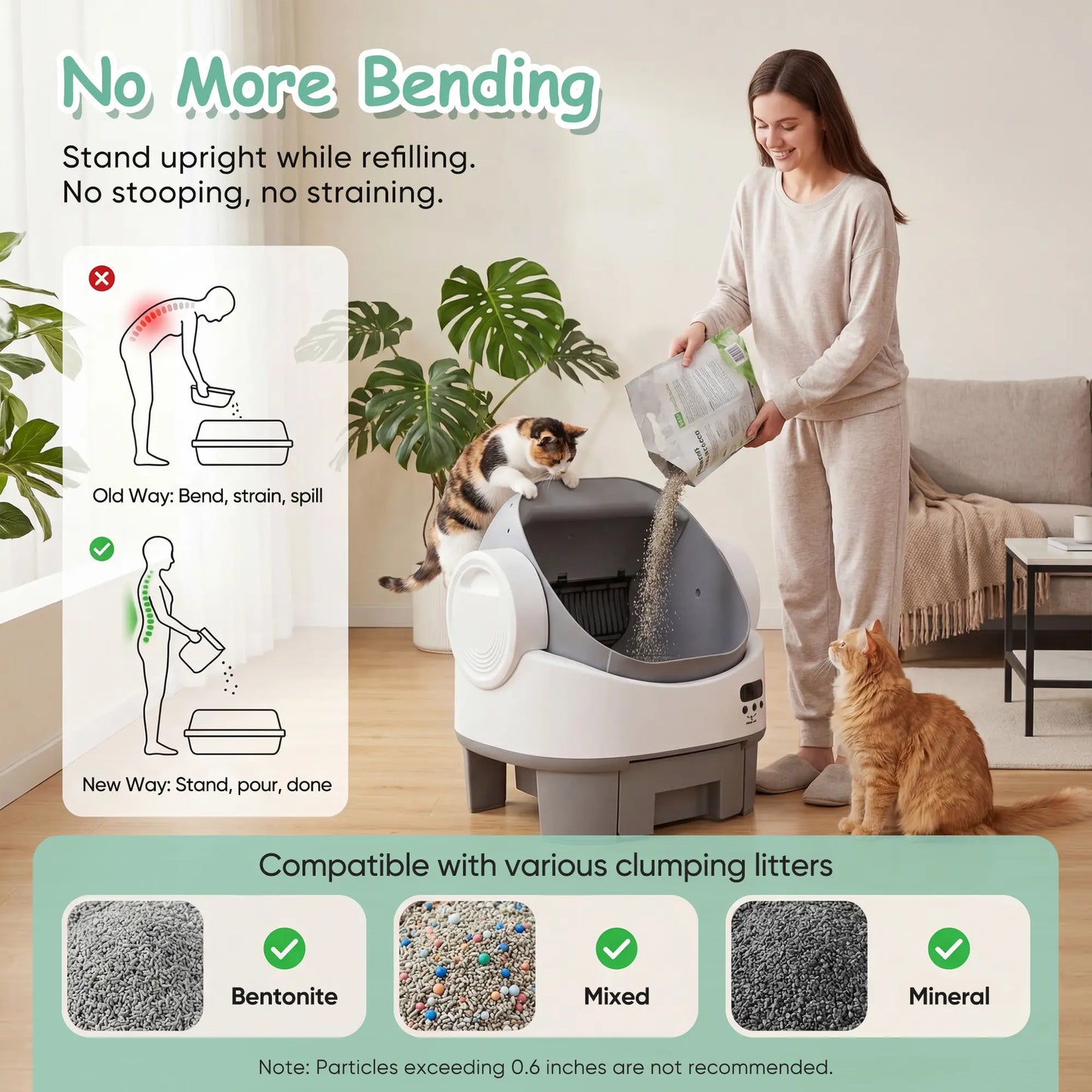 Warcat Next-Gen Automatic Self-Cleaning Cat Litter Box - Safe, Easy & App-Free Design!