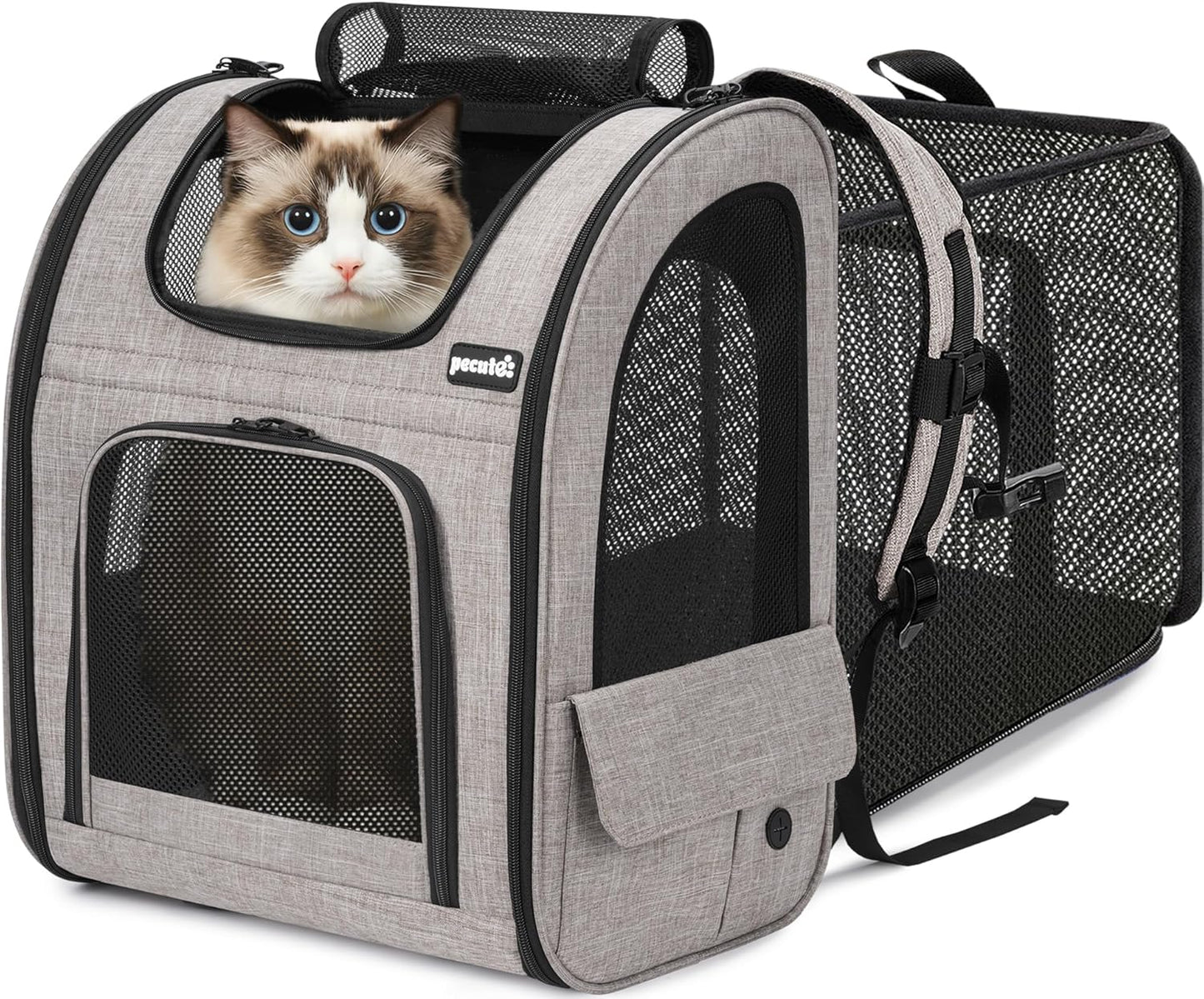 Expandable Pet Carrier Backpack 🐾✨ Ventilated, Comfy, Airline‑Friendly Travel Pack