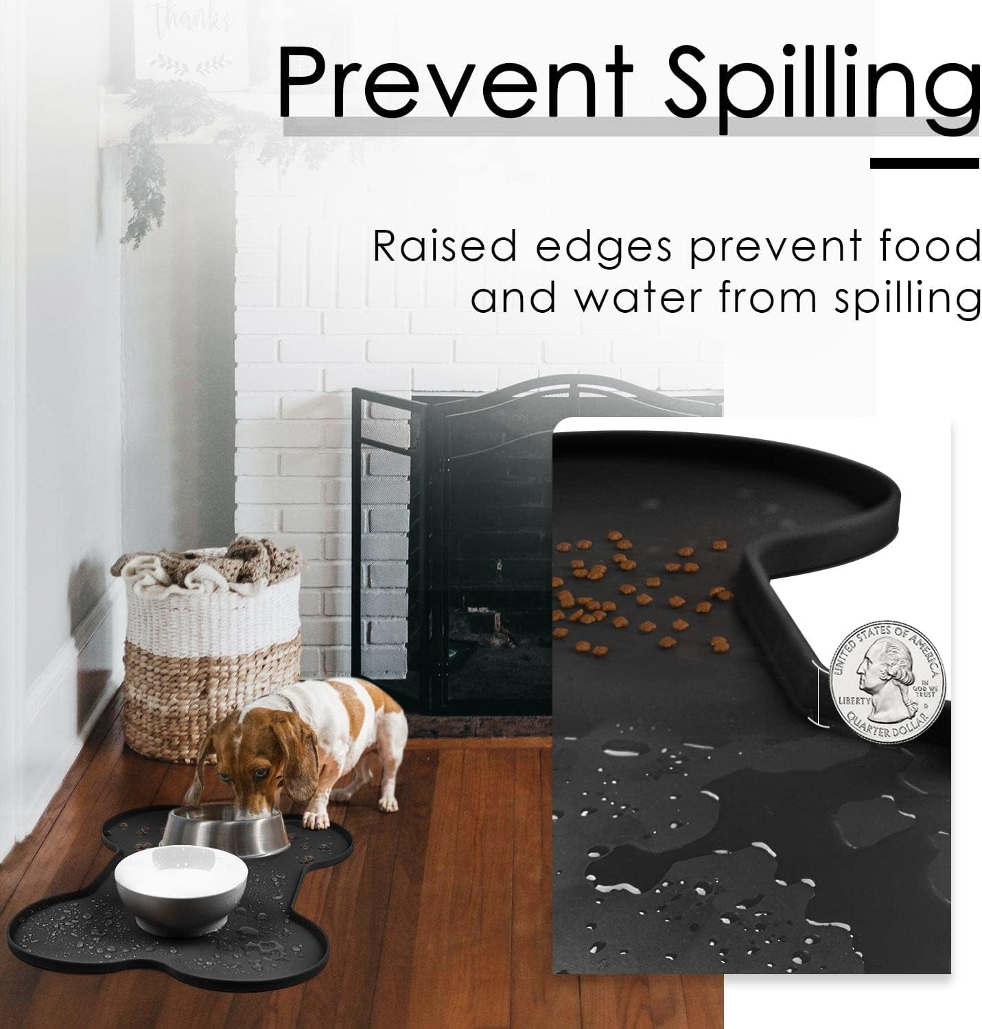 Silicone Pet Feeding Mat 🐾✨ Non‑Slip, Waterproof, Raised‑Edge Mess‑Control Pad