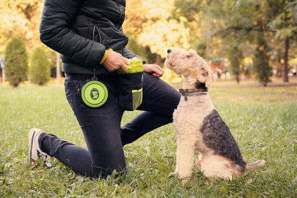  Dog Treat Pouch 🐾✨ 3‑in‑1 Training Kit with Clicker & Travel Bowl