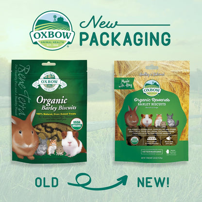 Organic Barley Biscuits 🌾🐹 Apple & Carrot Treats for Rabbits, Guinea Pigs & Hamsters