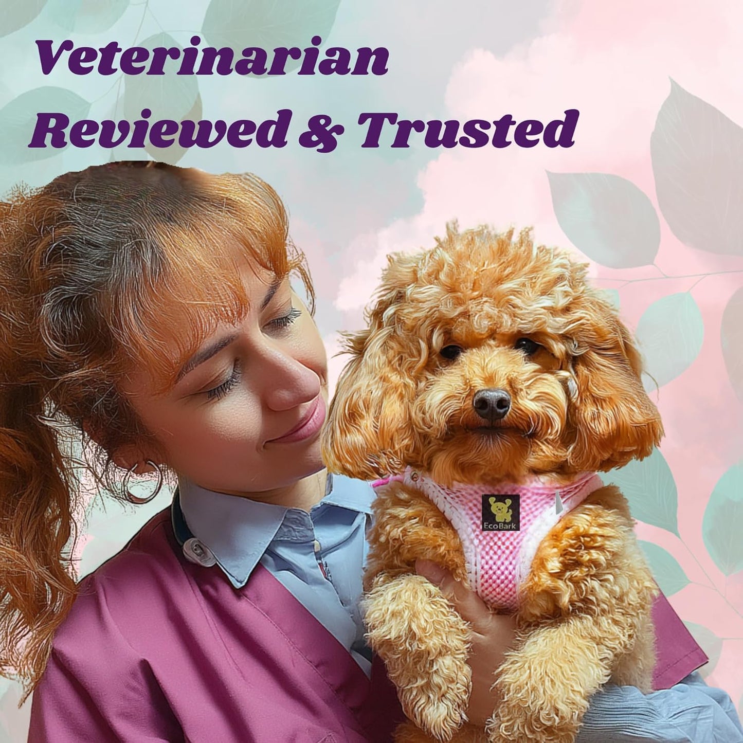 Teacup Dog Harness 💗 XXS Soft Mesh Step‑In Vest – No‑Pull Halter for Toy Breeds