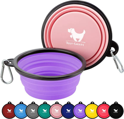 Collapsible Silicone Dog Bowl 🐾🥣 BPA‑Free Travel Bowl w/ Clip – Portable & Durable