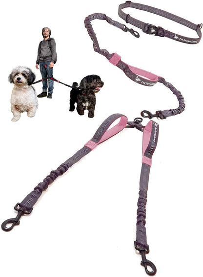 🐕🐕💙 Tangle‑Free Dual Dog Leash Coupler — Heavy‑Duty, Swivel Design for Two Large Dogs