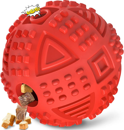 Indestructible Squeaky Treat Dispensing Dog Balls - Ultimate Chew Toys for Large Breeds