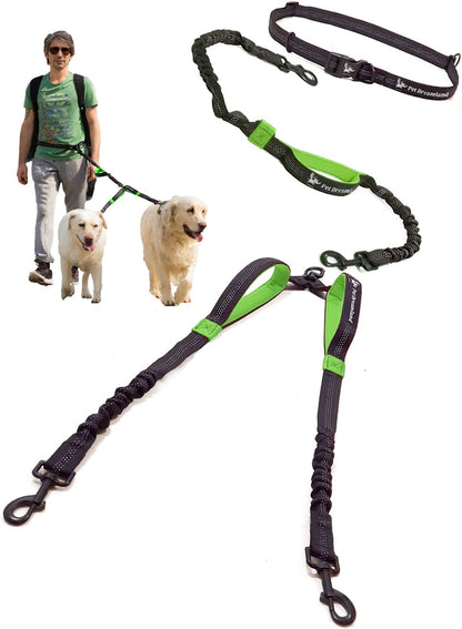🐕🐕💙 Tangle‑Free Dual Dog Leash Coupler — Heavy‑Duty, Swivel Design for Two Large Dogs