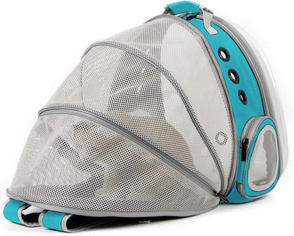 🐱🚀 Back‑Expandable Cat Backpack Carrier — Space Capsule Bubble Window (Up to 12 lbs)