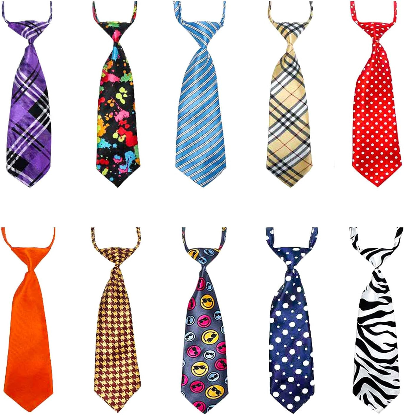 10‑Pack Dog Bow Ties 🎀🐾 Adjustable Neck Collars for Medium & Large Dogs & Cats
