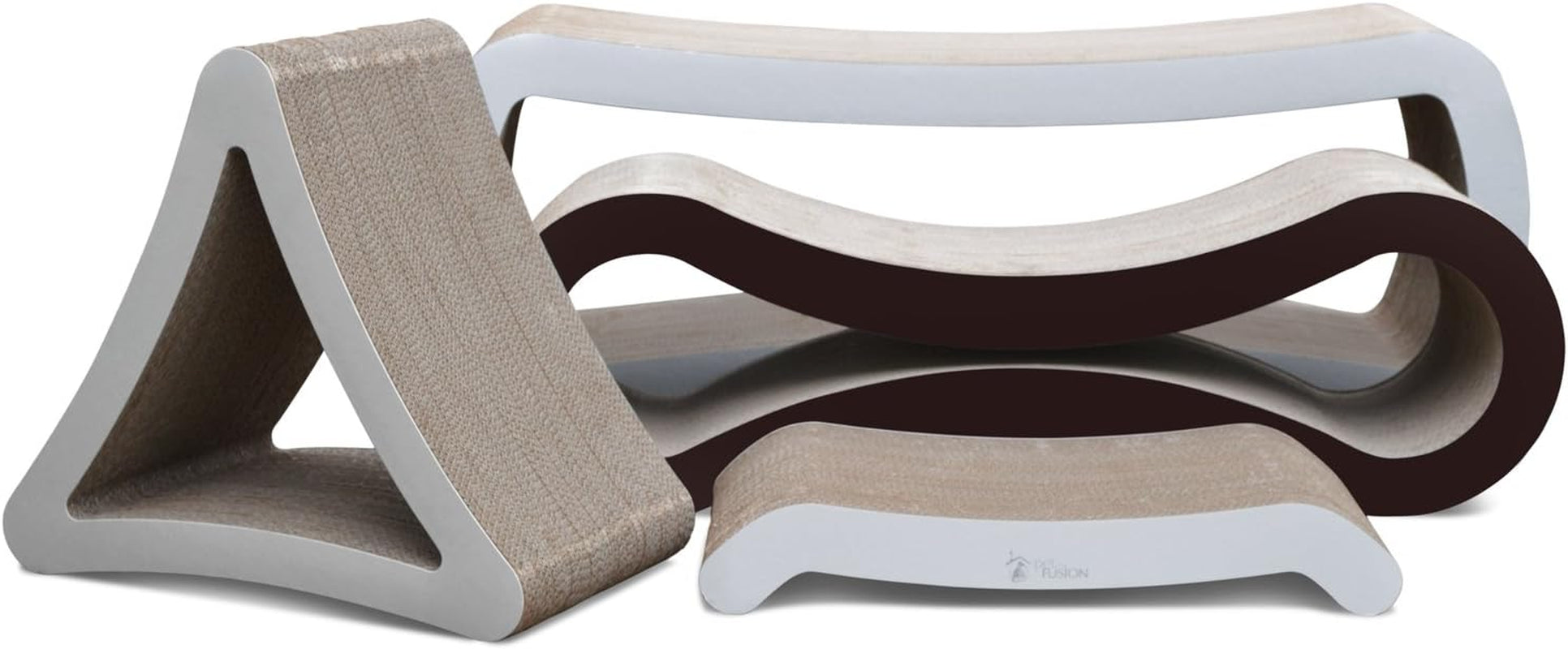 Ultimate 3-Sided Vertical Cat Scratching Post & Lounge - 100% Recyclable Cardboard with 6 Usable Sides, Perfect for Play & Perch!