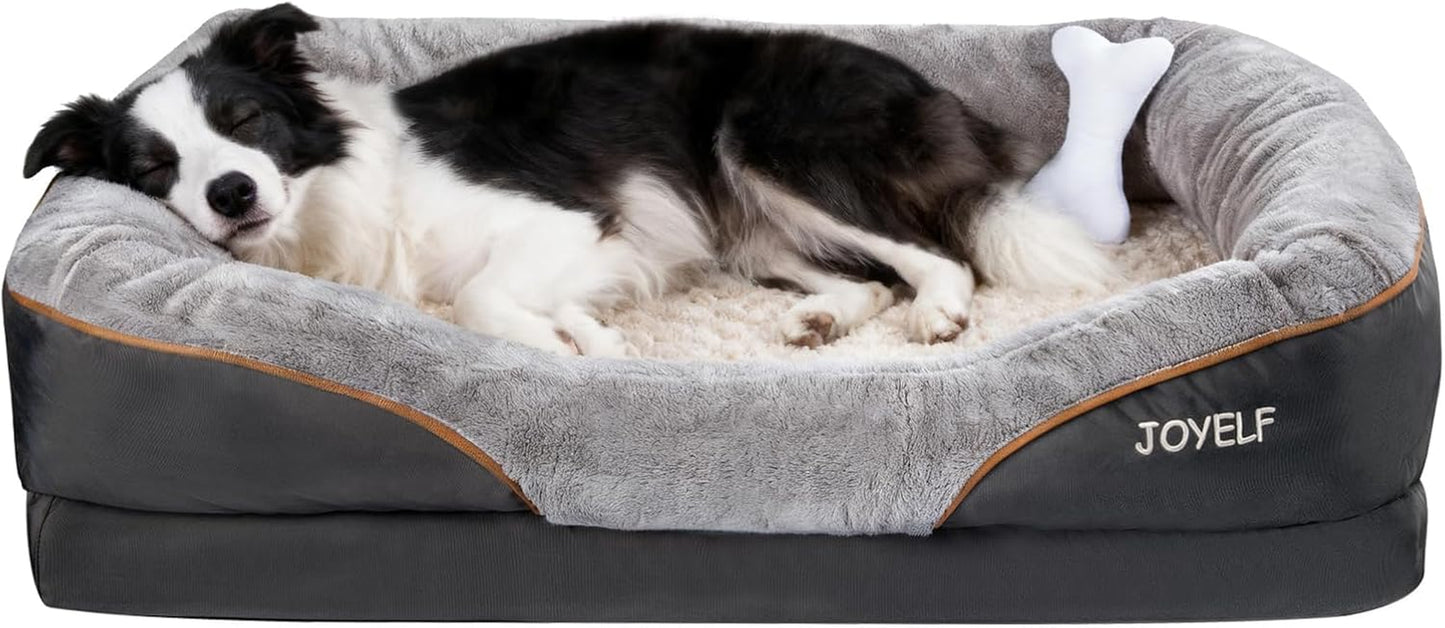 JOYELF Orthopedic Dog Bed 🐾💤 Memory Foam Sofa w/ Bolsters & Washable Cover
