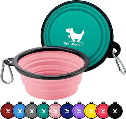 Collapsible Silicone Dog Bowl 🐾🥣 BPA‑Free Travel Bowl w/ Clip – Portable & Durable