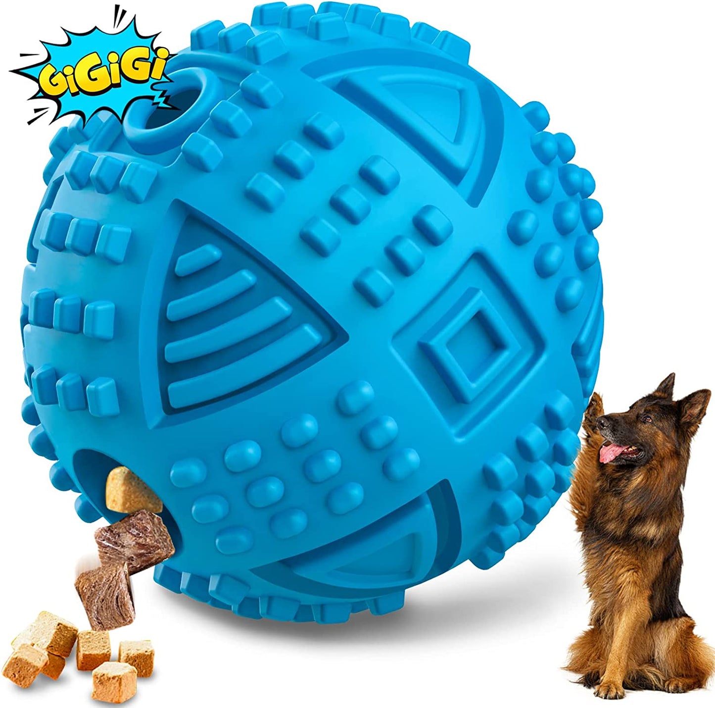 Indestructible Squeaky Treat Dispensing Dog Balls - Ultimate Chew Toys for Large Breeds