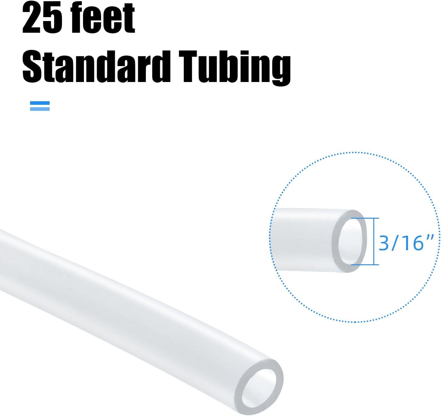 25ft Aquarium Airline Tubing 💧🐠 Flexible 3/16" Air Hose for Pumps & Air Stones