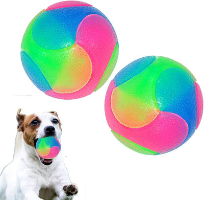 Interactive LED Dog Balls - Glow in the Dark Flashing Pet Toys for Dogs and Cats (2 Pack)