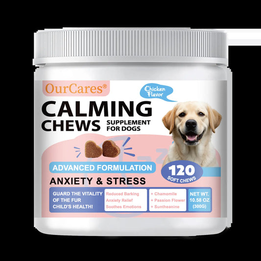 Calm Your Dog Naturally with OURCARES Calming Bites – Soft Chews for Stress Relief and Composure Support
