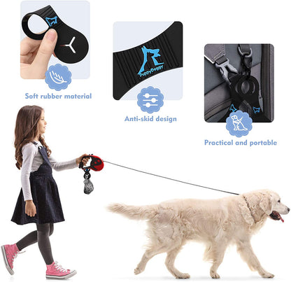 Hands‑Free Dog Poop Bag Holder 🐾✨ Silicone Leash Clip for Full Waste Bags