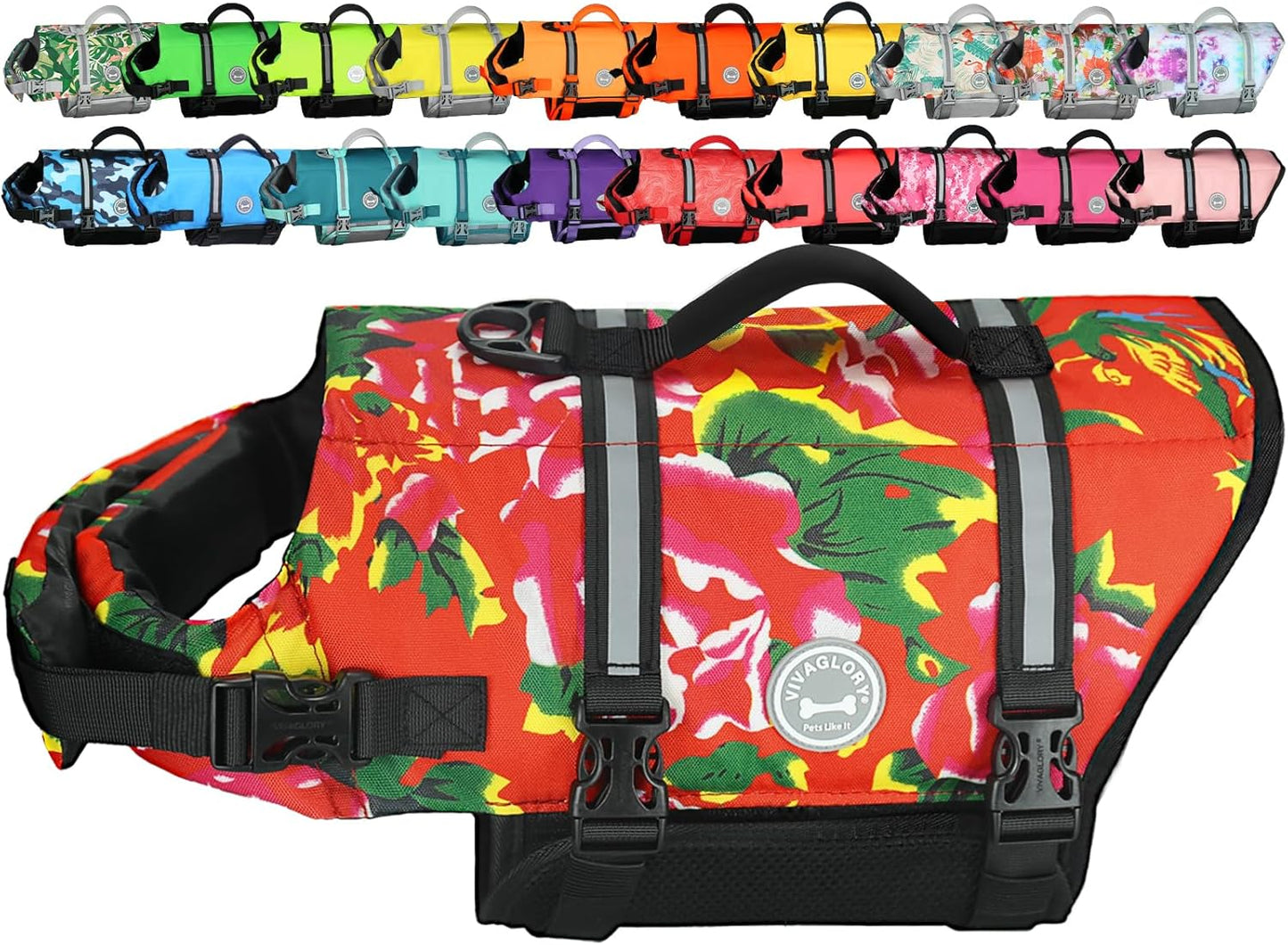 🐶🌊 Rip‑Stop Dog Life Vest — Medium, Blue | Buoyant, Safe & Swim‑Ready with Handle