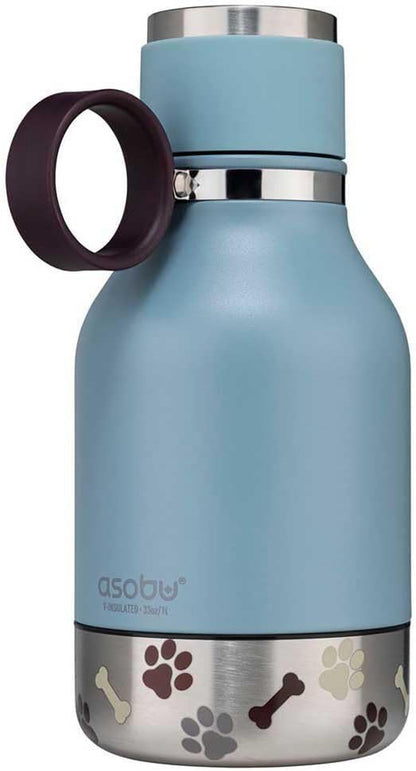 Dog Buddy Bottle 🐾✨ Stainless Steel Insulated Water Bottle with Detachable Dog Bowl & Treat Storage
