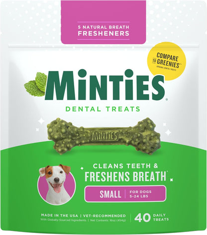 Minty Dental Chews for Dogs 🐶🌿 20ct Vet‑Recommended Treats Clean Teeth & Freshen Breath