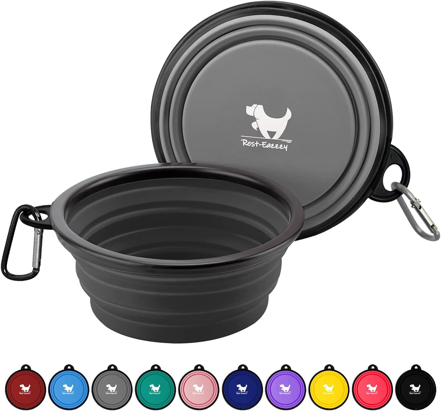 Collapsible Silicone Dog Bowl 🐾🥣 BPA‑Free Travel Bowl w/ Clip – Portable & Durable