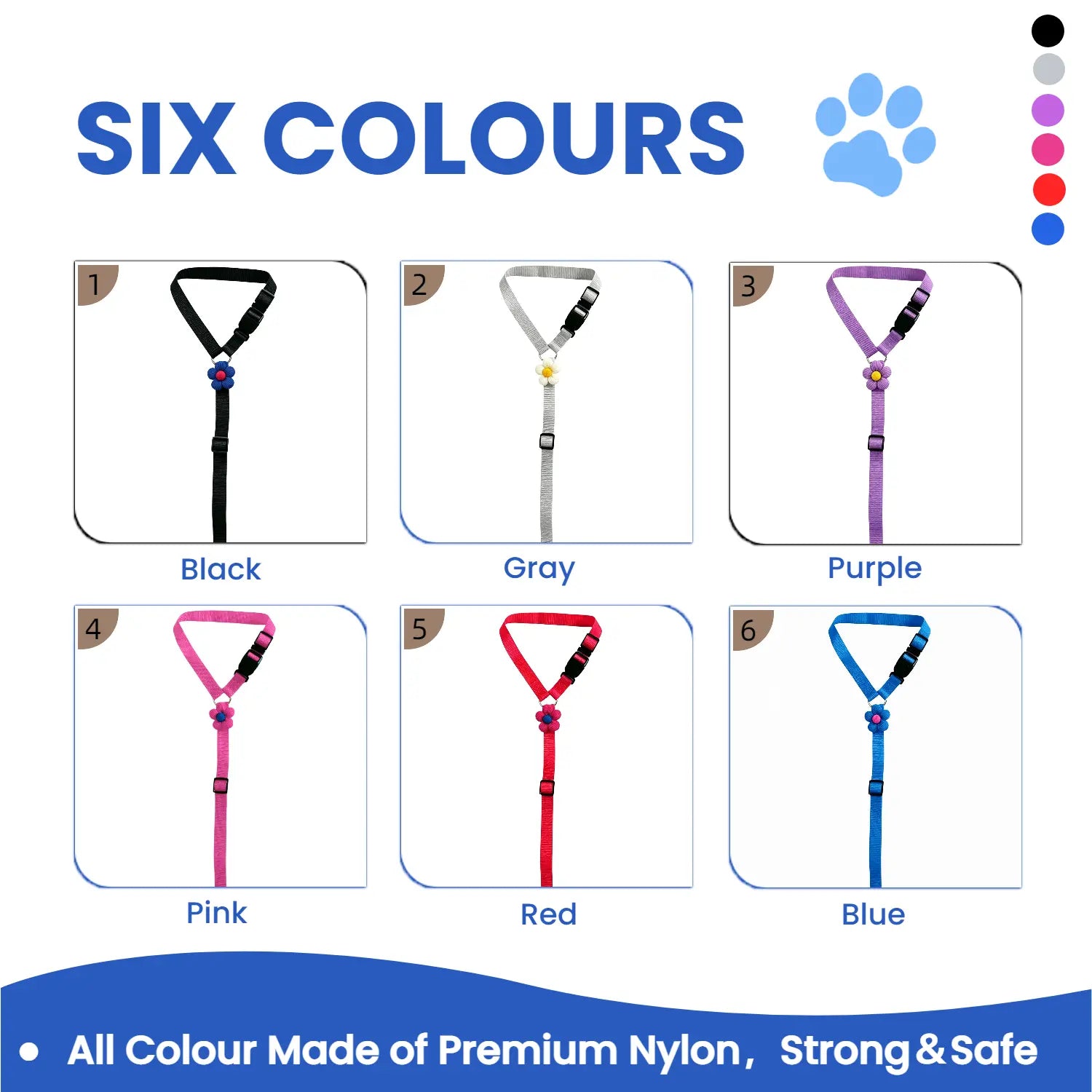 Adjustable 2-Pack Cute Dog Seat Belt Leash for Safe Car Travel
