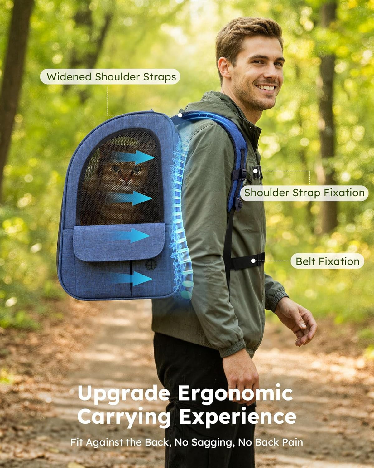 Expandable Pet Carrier Backpack 🐾✨ Ventilated, Comfy, Airline‑Friendly Travel Pack