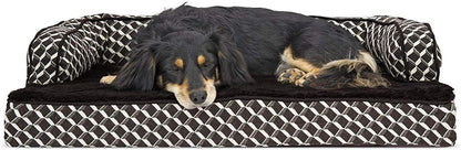 “Furhaven Cozy Couch Bed 🐶💤 Orthopedic Support for Sweet Snoozers”