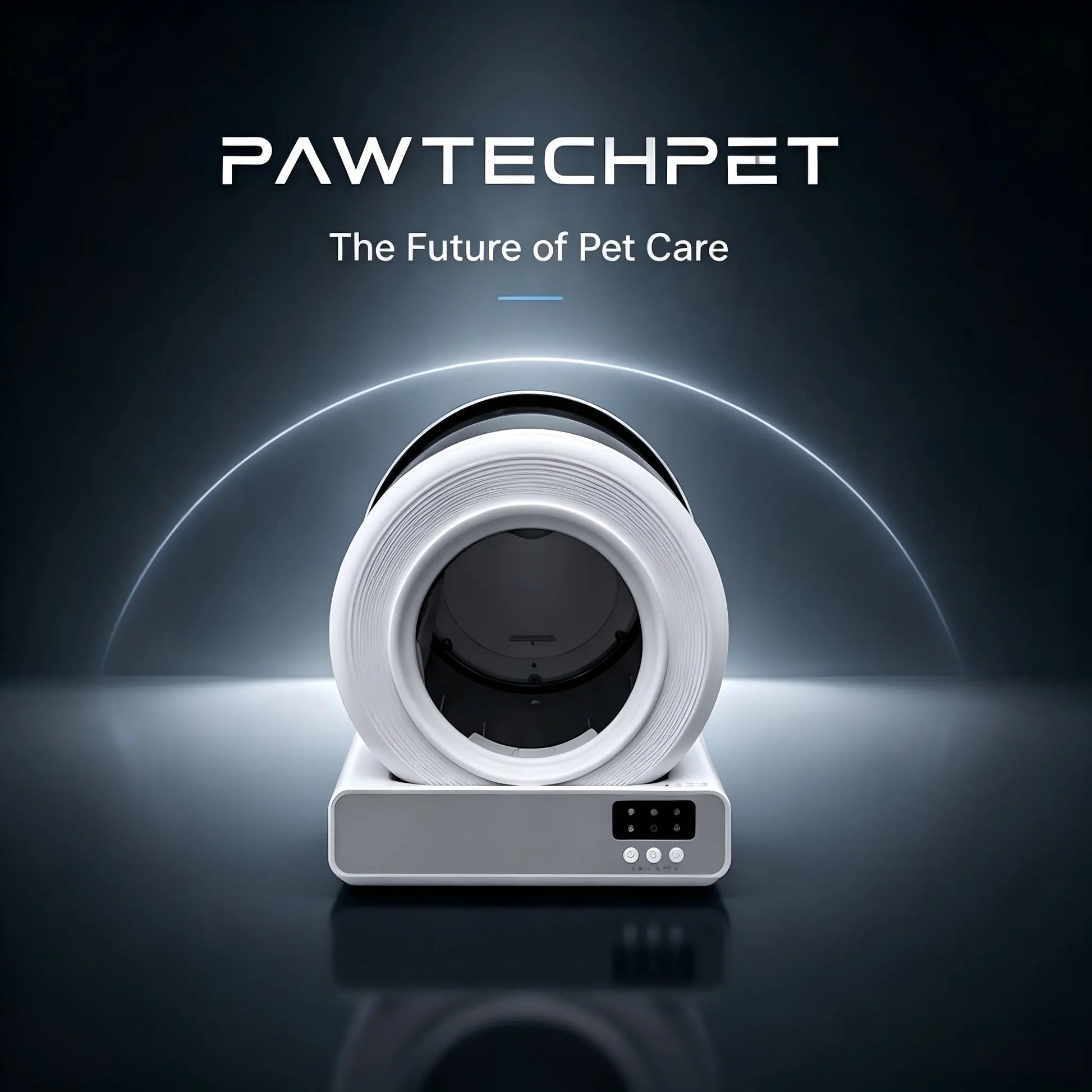 Pawtech Smart Auto-Cleaning Cat Litter Box - Whisper-Quiet, App-Controlled, 60L Capacity with Safety Sensors for Effortless Maintenance