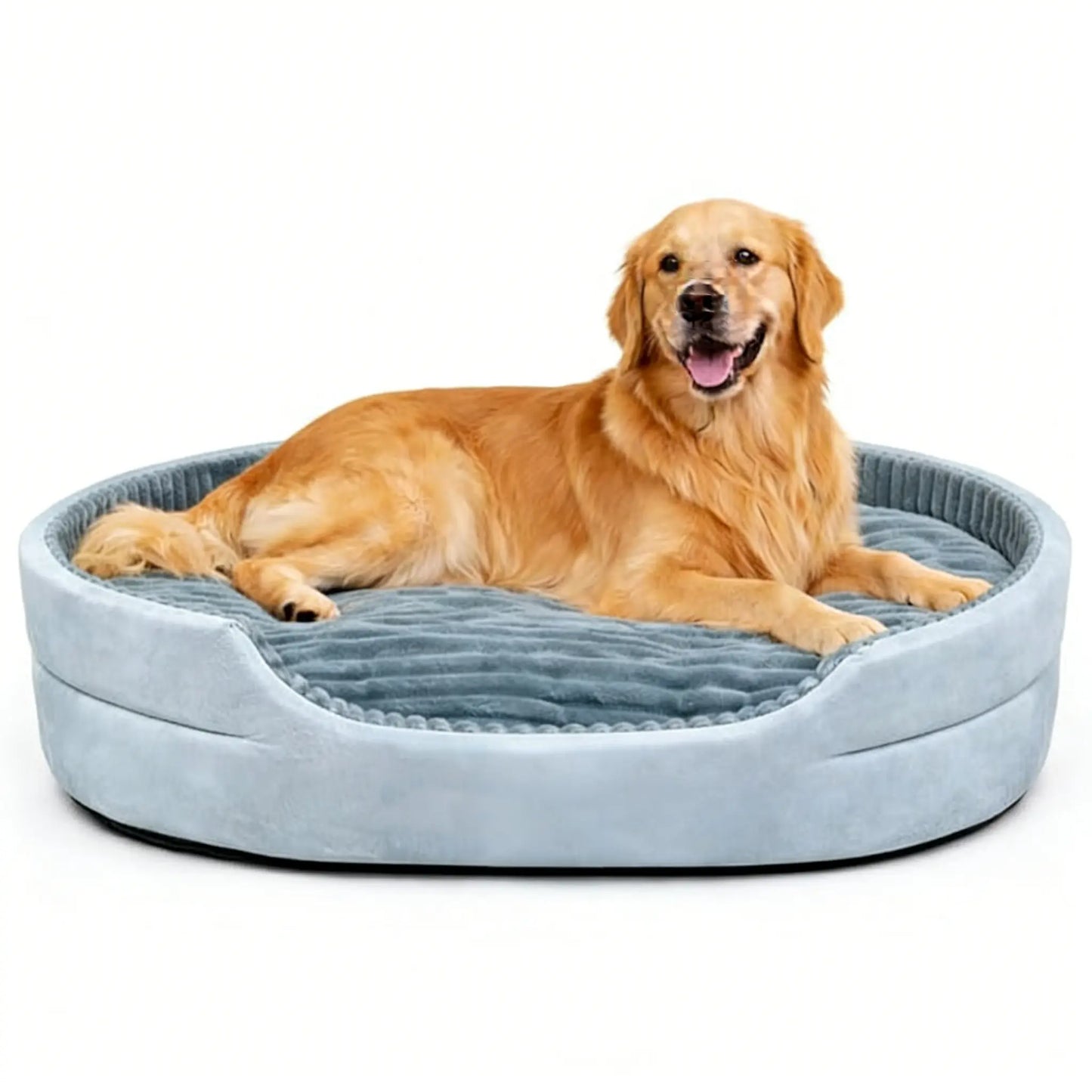 GTPLAYER Plush Dog Bed - Comfortable & Washable Pet Sofa with Waterproof Base, Non-Slip Design for Small to X-Large Dogs - Grey Color