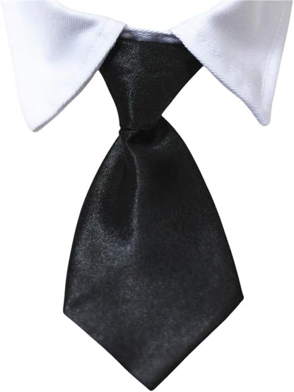 Dapper Dog Tuxedo Collar with Black Tie - Ideal for All Breeds!