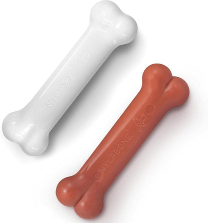 Nylabone Power Chew Bones 🦴🔥 Tough Nylon Twin Pack – Bacon & Chicken, Medium Dogs