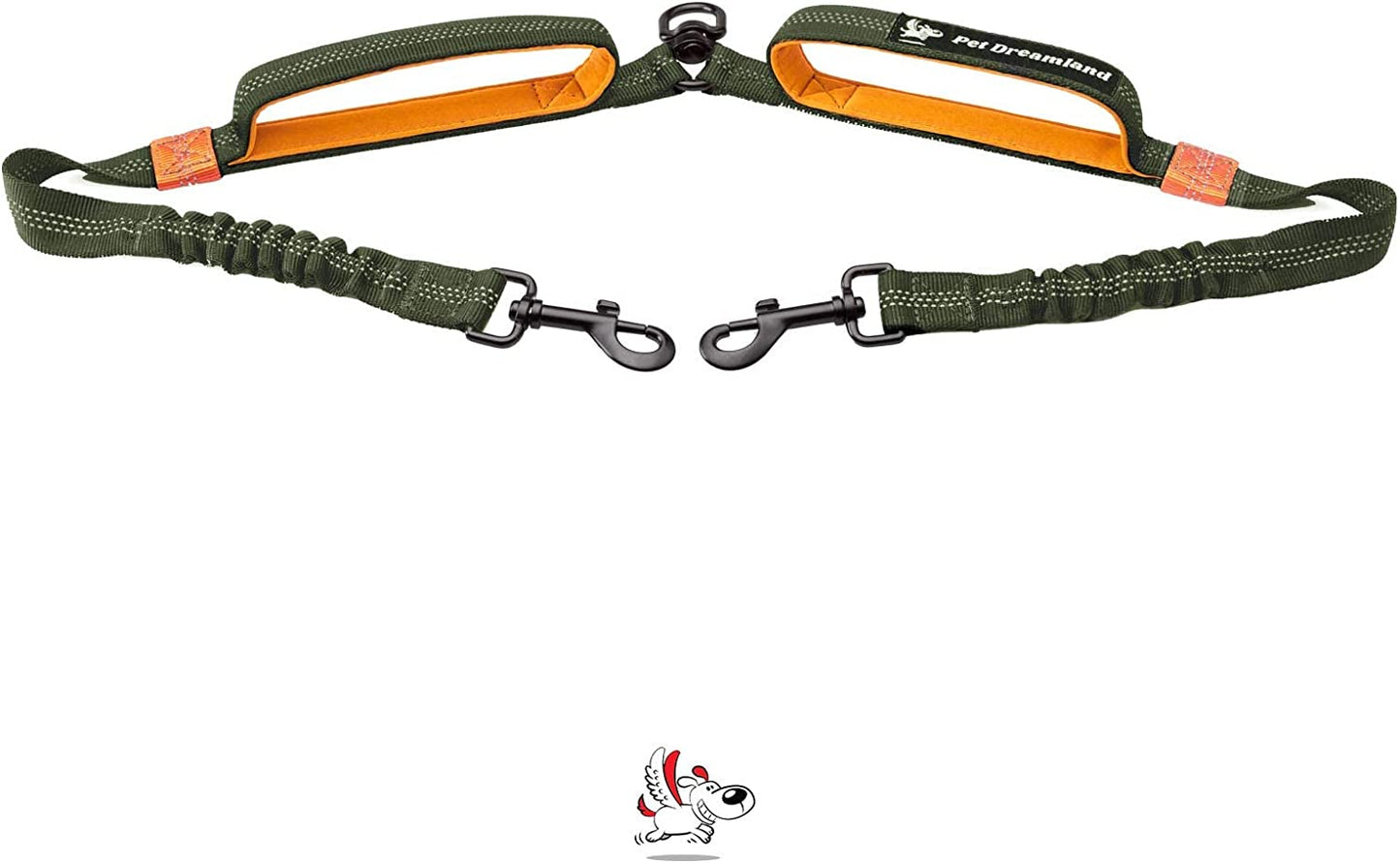 🐕🐕💙 Tangle‑Free Dual Dog Leash Coupler — Heavy‑Duty, Swivel Design for Two Large Dogs