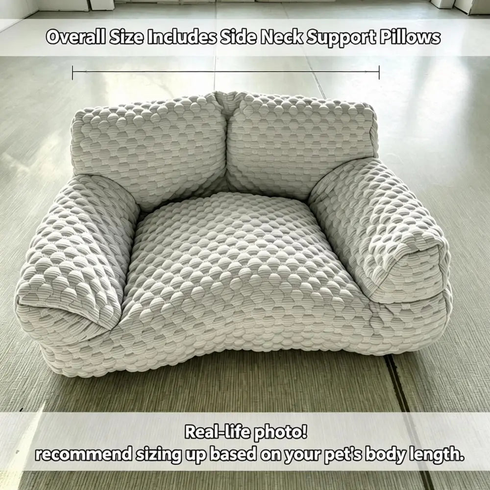 Luxurious Cooling Sofa for Dogs & Cats - Ice Bean Fabric with Soothing Massage Beads for Ultimate Comfort! Perfect for Small to Medium Pets!