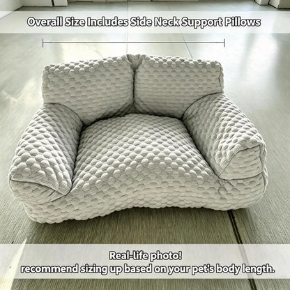 Luxurious Cooling Sofa for Dogs & Cats - Ice Bean Fabric with Soothing Massage Beads for Ultimate Comfort! Perfect for Small to Medium Pets!