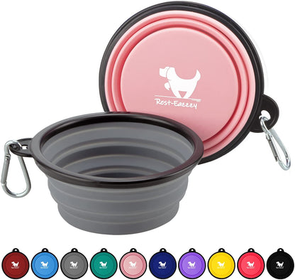 Collapsible Silicone Dog Bowl 🐾🥣 BPA‑Free Travel Bowl w/ Clip – Portable & Durable