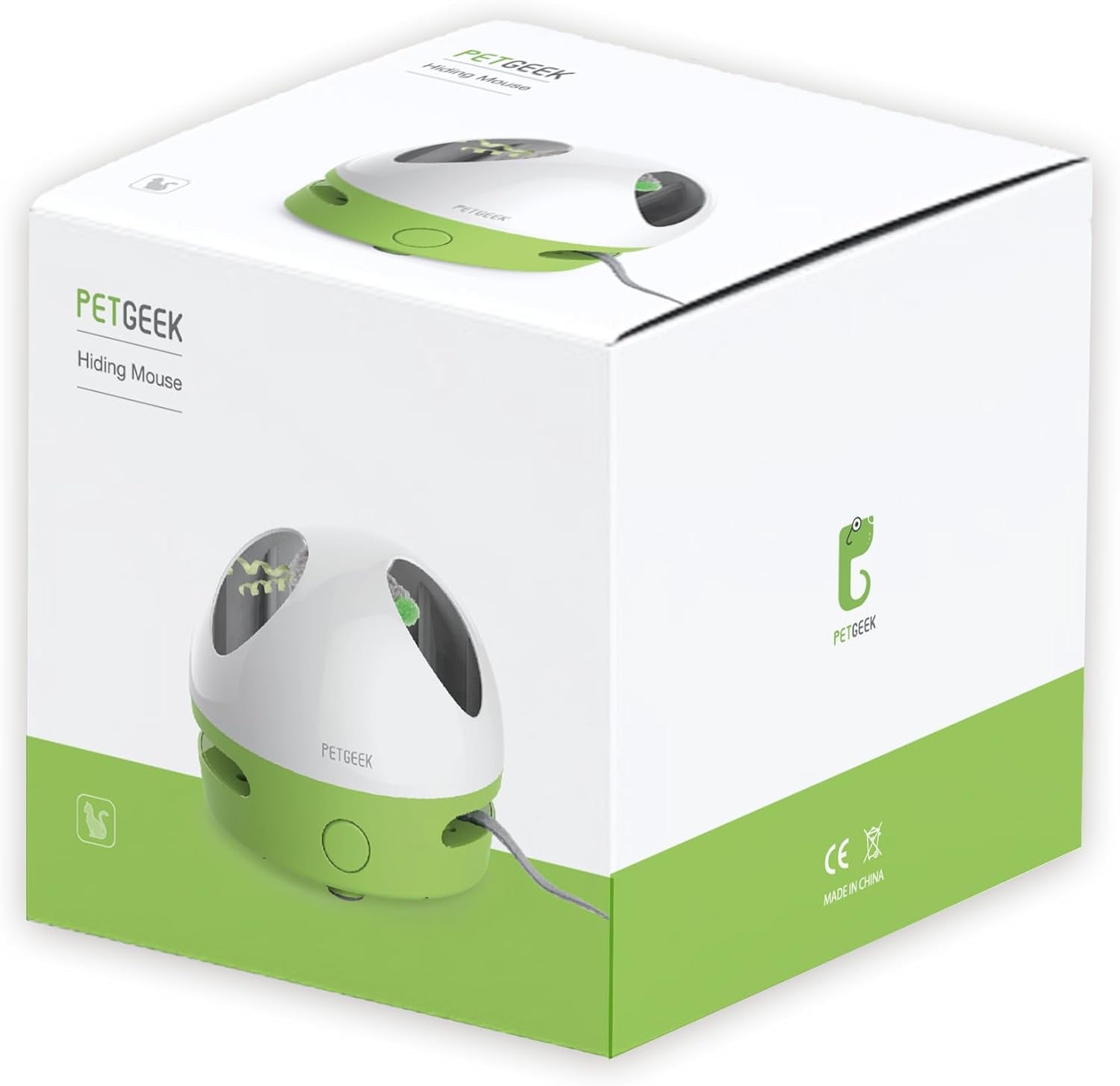 🐭⚡ Hidey Mouse Electronic Cat Toy — Motion Teasing, Squeaky Mouse, Catnip‑Filled Fun (Green)
