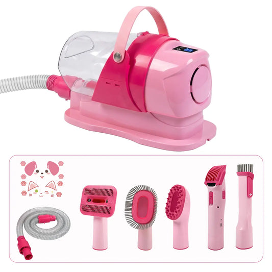 Anlecity Professional Dog Grooming Vacuum Kit - 6-in-1 with Cordless Clippers & 5 Tools, 3 Suction Modes, 3L Cup for Effortless Pet Hair Removal