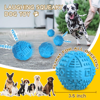 Indestructible Squeaky Treat Dispensing Dog Balls - Ultimate Chew Toys for Large Breeds